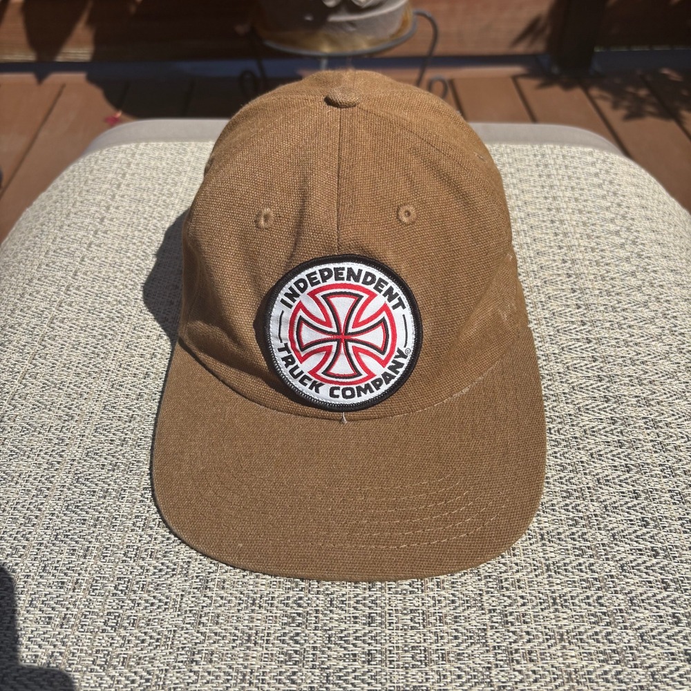 Independent Truck Company Hat Mens OSFM Brown Good Canvas Snapback Logo Patch